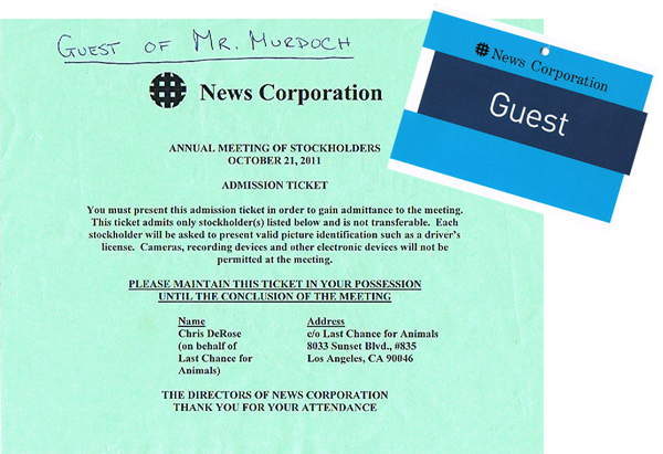 Chris DeRose's News Corps AGM Pass