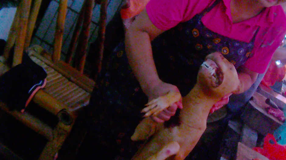 Butcher with dead dog Yulin