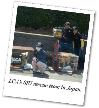 LCA's SIU rescue team in Japan.