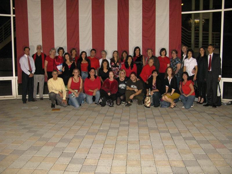 Animal rights supporters at the meeting