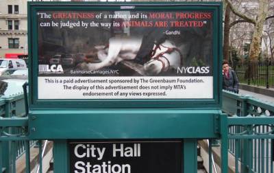 LCA Launches Billboard Campaign to Ban NYC Horse Carriages